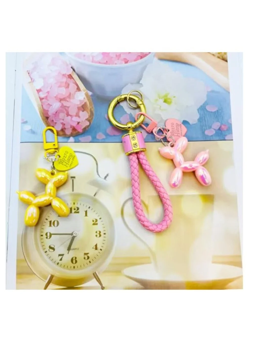 Jelly Balloon Dog Keychain Cute Bag Charm Epoxy Resin 20 Pack
